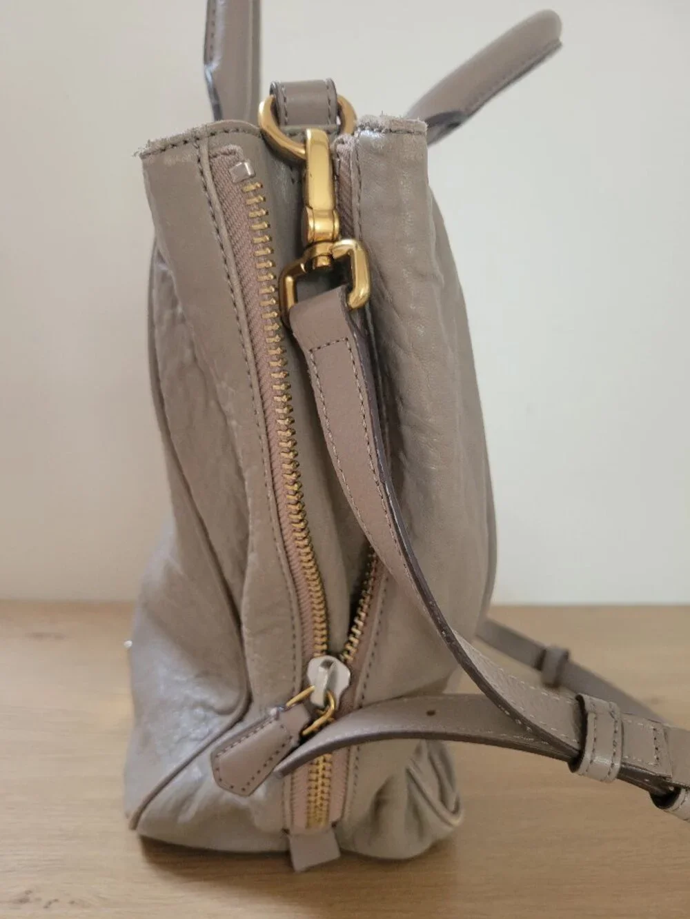 Marc by Marc Jacobs Gray Leather Tote Bag Crossbody Shoulder Handbag